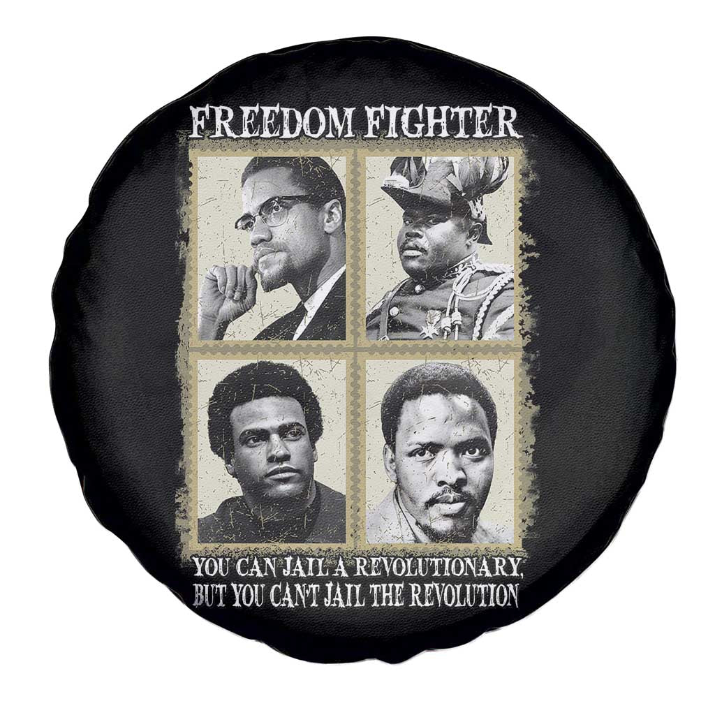 Freedom Fighters Heritage Spare Tire Cover Malcolm X Marcus Garvey Huey P Newton Steve Biko Revolution - Wonder Print Shop
