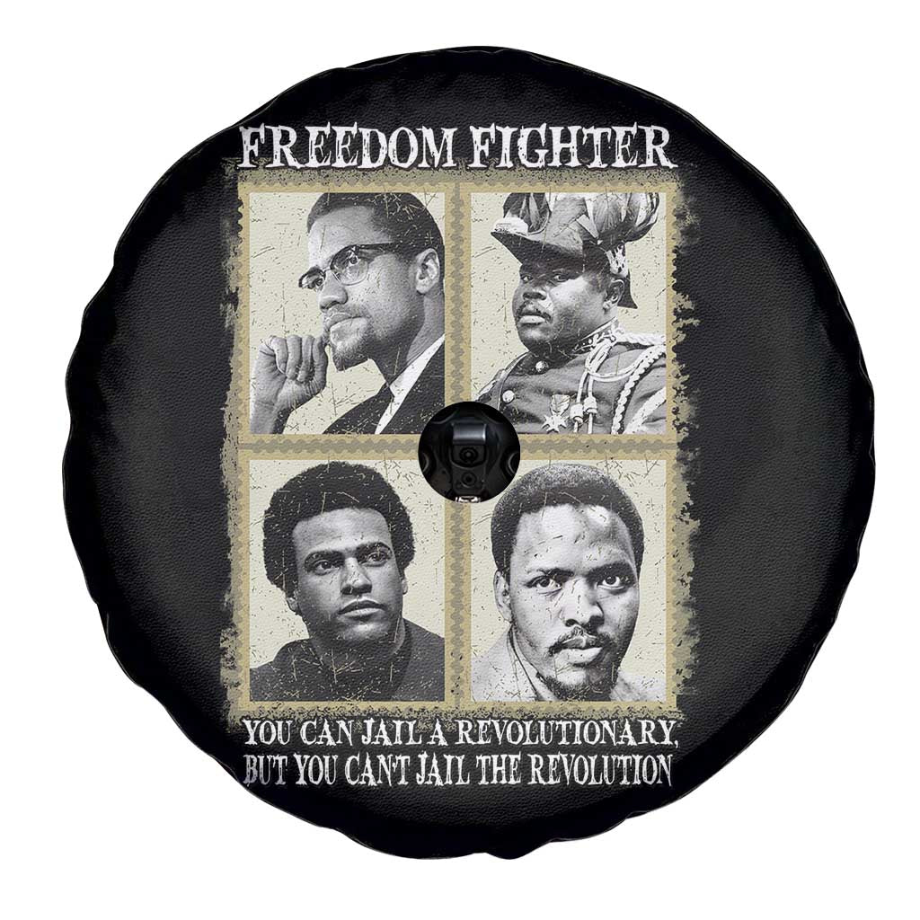 Freedom Fighters Heritage Spare Tire Cover Malcolm X Marcus Garvey Huey P Newton Steve Biko Revolution - Wonder Print Shop