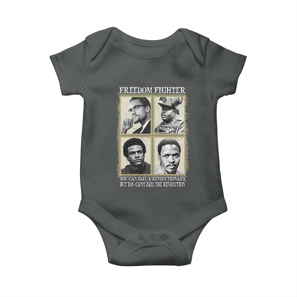 Freedom Fighters Heritage Baby Onesie Malcolm X Marcus Garvey Huey P Newton Steve Biko Revolution - Wonder Print Shop