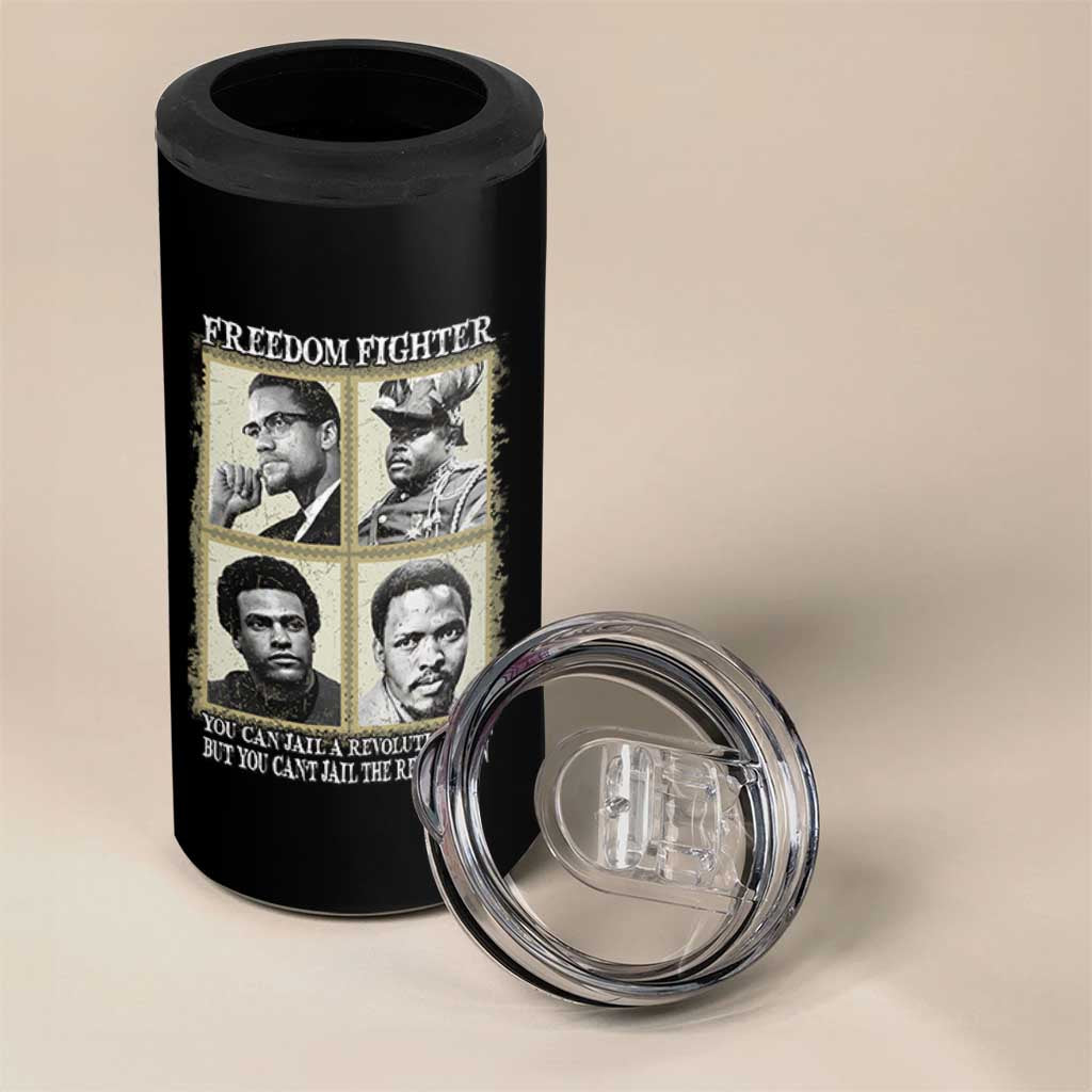 Freedom Fighters Heritage 4 in 1 Can Cooler Tumbler Malcolm X Marcus Garvey Huey P Newton Steve Biko Revolution - Wonder Print Shop