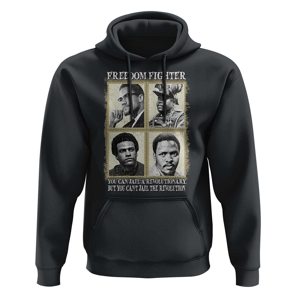 Freedom Fighters Heritage Hoodie Malcolm X Marcus Garvey Huey P Newton Steve Biko Revolution - Wonder Print Shop