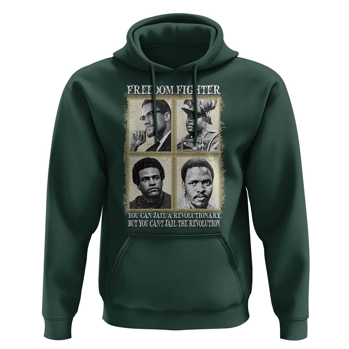 Freedom Fighters Heritage Hoodie Malcolm X Marcus Garvey Huey P Newton Steve Biko Revolution - Wonder Print Shop