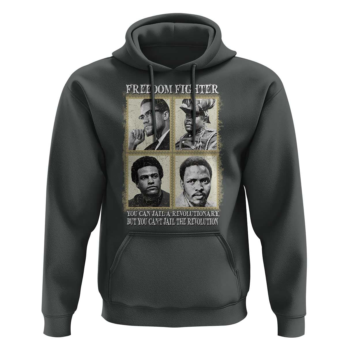Freedom Fighters Heritage Hoodie Malcolm X Marcus Garvey Huey P Newton Steve Biko Revolution - Wonder Print Shop