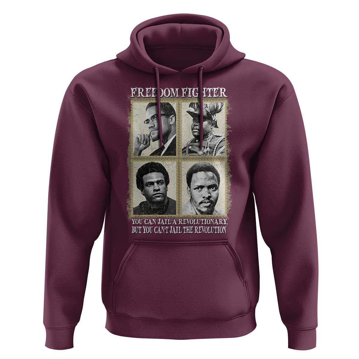 Freedom Fighters Heritage Hoodie Malcolm X Marcus Garvey Huey P Newton Steve Biko Revolution - Wonder Print Shop