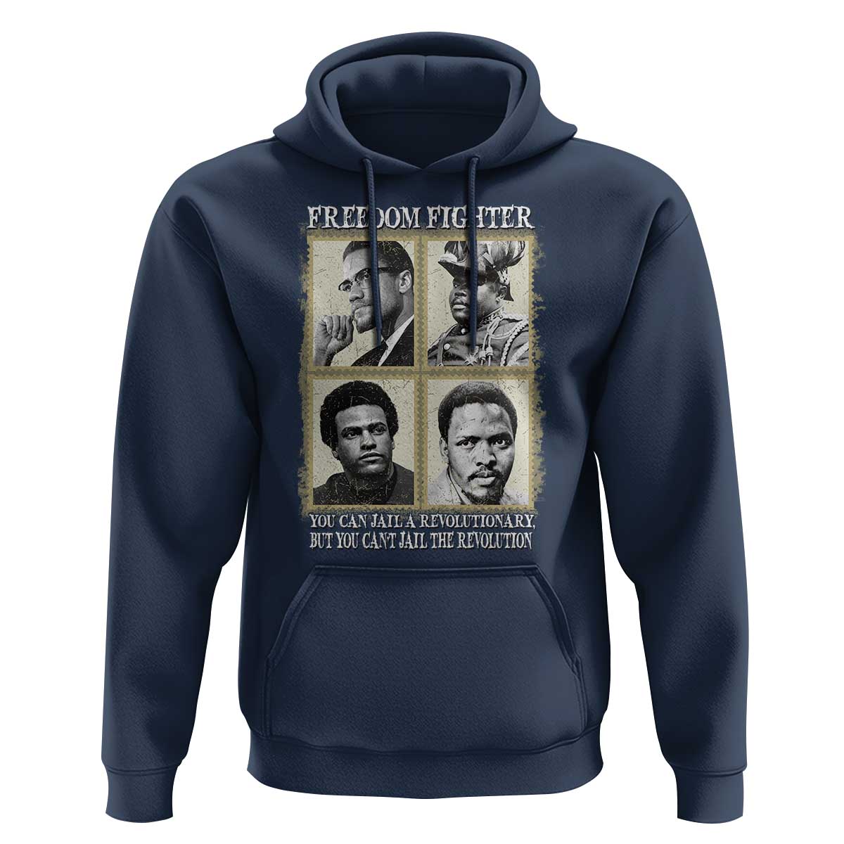 Freedom Fighters Heritage Hoodie Malcolm X Marcus Garvey Huey P Newton Steve Biko Revolution - Wonder Print Shop