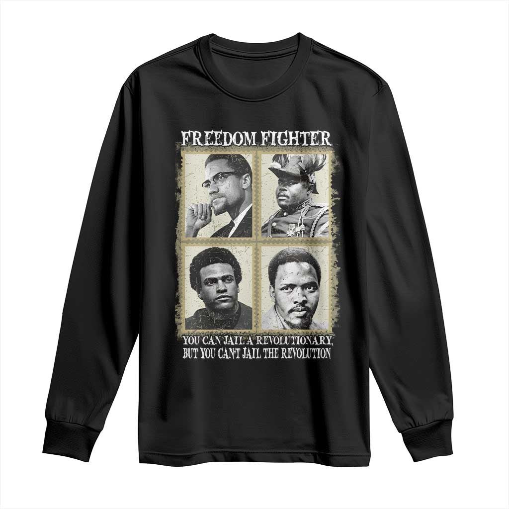 Freedom Fighters Heritage Long Sleeve Shirt Malcolm X Marcus Garvey Huey P Newton Steve Biko Revolution - Wonder Print Shop