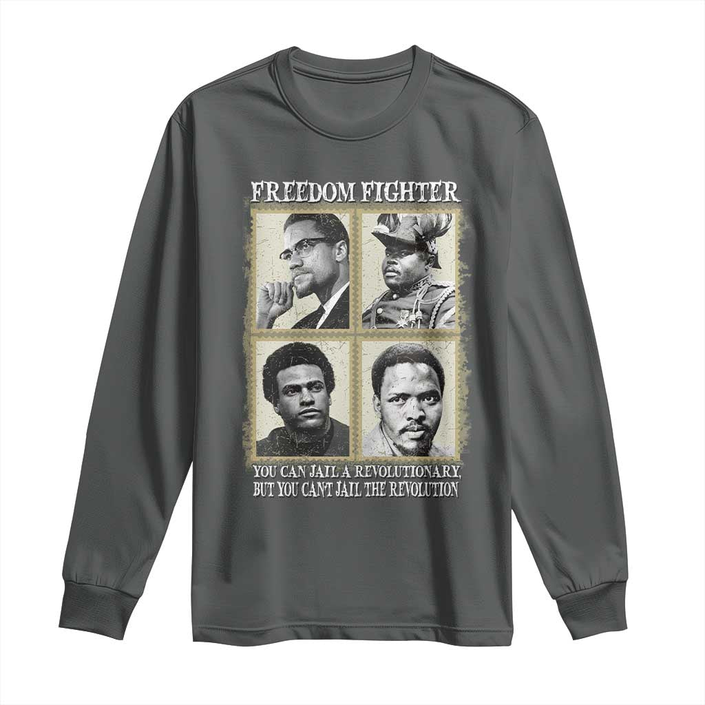 Freedom Fighters Heritage Long Sleeve Shirt Malcolm X Marcus Garvey Huey P Newton Steve Biko Revolution - Wonder Print Shop