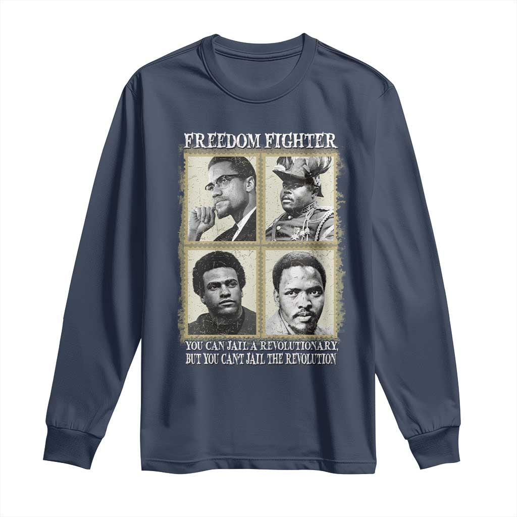 Freedom Fighters Heritage Long Sleeve Shirt Malcolm X Marcus Garvey Huey P Newton Steve Biko Revolution - Wonder Print Shop