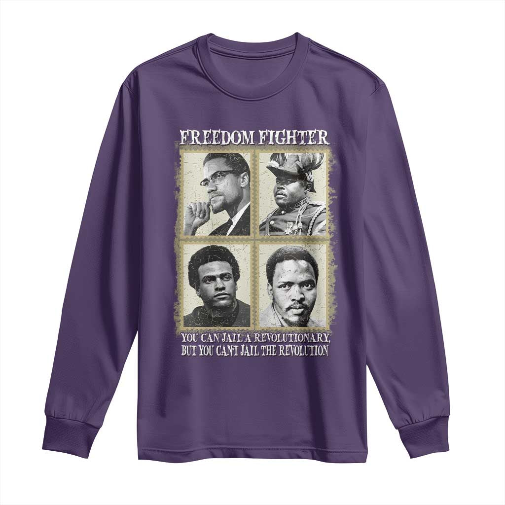 Freedom Fighters Heritage Long Sleeve Shirt Malcolm X Marcus Garvey Huey P Newton Steve Biko Revolution - Wonder Print Shop