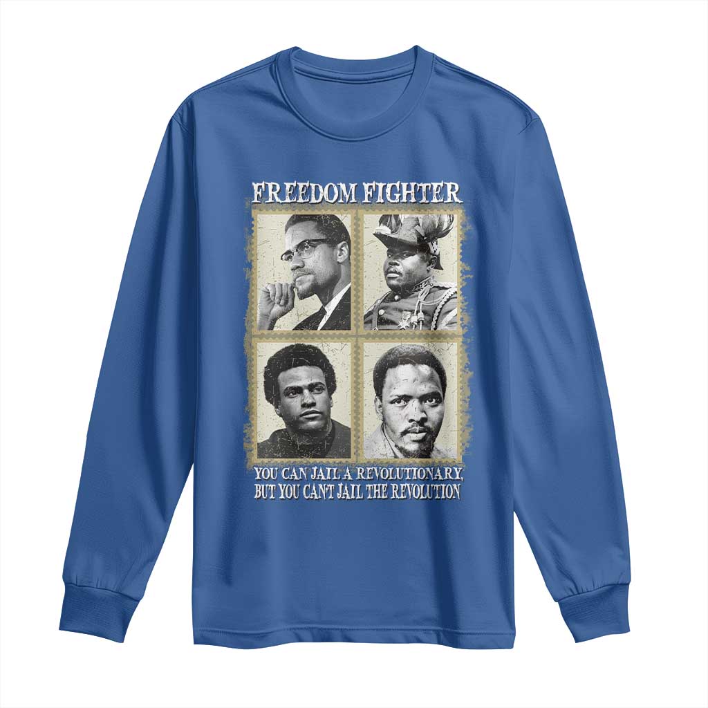Freedom Fighters Heritage Long Sleeve Shirt Malcolm X Marcus Garvey Huey P Newton Steve Biko Revolution - Wonder Print Shop