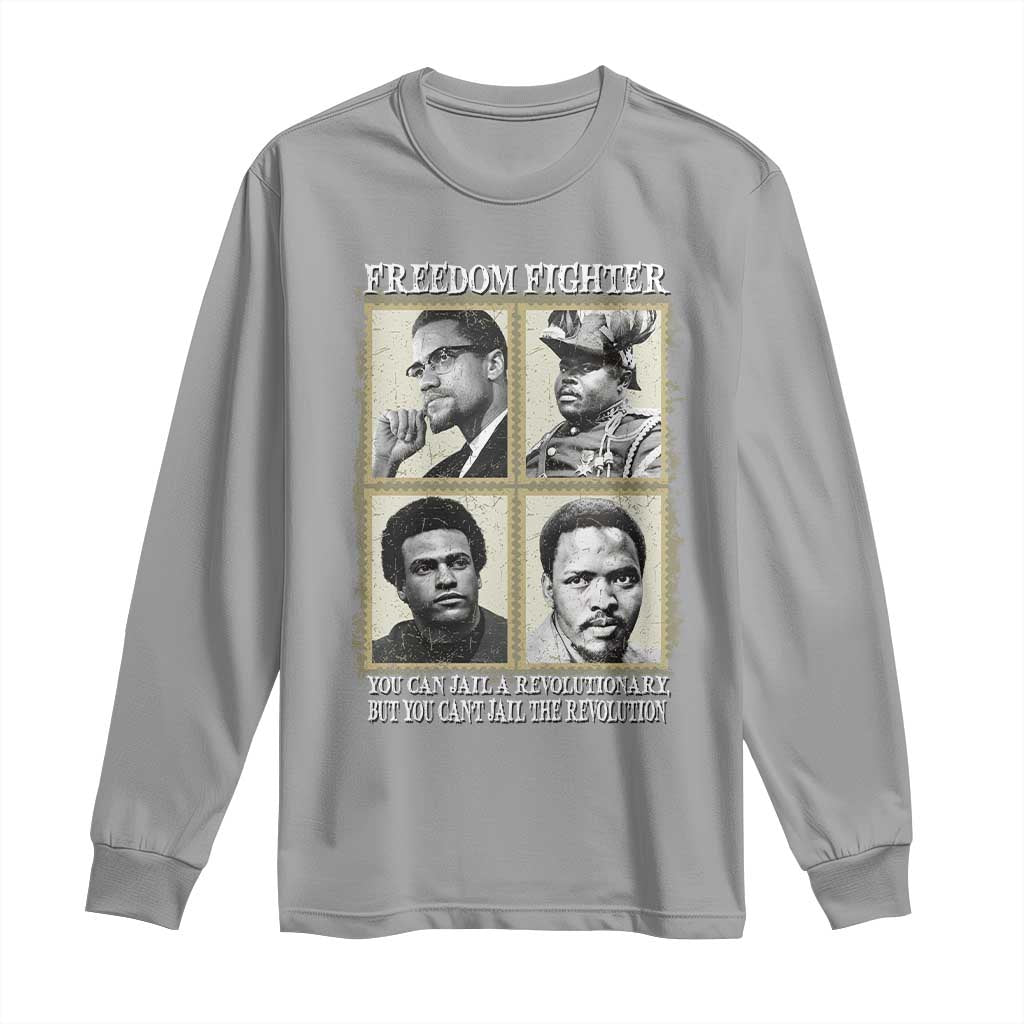 Freedom Fighters Heritage Long Sleeve Shirt Malcolm X Marcus Garvey Huey P Newton Steve Biko Revolution - Wonder Print Shop