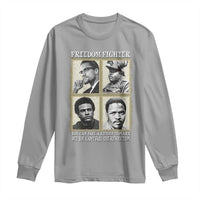 Freedom Fighters Heritage Long Sleeve Shirt Malcolm X Marcus Garvey Huey P Newton Steve Biko Revolution - Wonder Print Shop