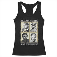 Freedom Fighters Heritage Racerback Tank Top Malcolm X Marcus Garvey Huey P Newton Steve Biko Revolution - Wonder Print Shop