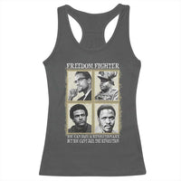 Freedom Fighters Heritage Racerback Tank Top Malcolm X Marcus Garvey Huey P Newton Steve Biko Revolution - Wonder Print Shop