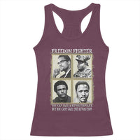 Freedom Fighters Heritage Racerback Tank Top Malcolm X Marcus Garvey Huey P Newton Steve Biko Revolution - Wonder Print Shop