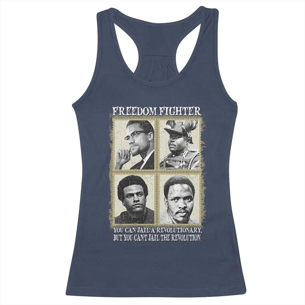 Freedom Fighters Heritage Racerback Tank Top Malcolm X Marcus Garvey Huey P Newton Steve Biko Revolution - Wonder Print Shop