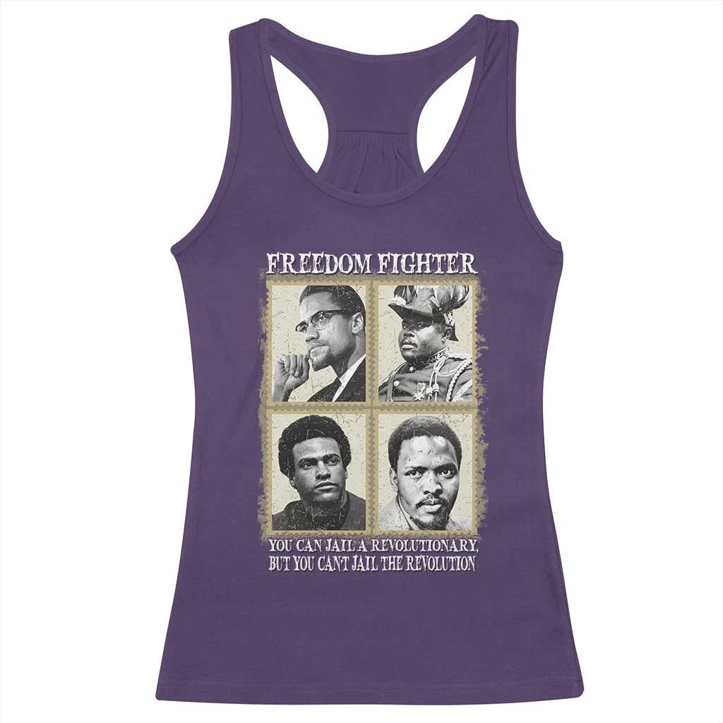 Freedom Fighters Heritage Racerback Tank Top Malcolm X Marcus Garvey Huey P Newton Steve Biko Revolution - Wonder Print Shop