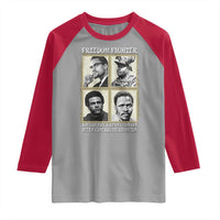 Freedom Fighters Heritage Raglan Shirt Malcolm X Marcus Garvey Huey P Newton Steve Biko Revolution - Wonder Print Shop