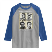Freedom Fighters Heritage Raglan Shirt Malcolm X Marcus Garvey Huey P Newton Steve Biko Revolution - Wonder Print Shop