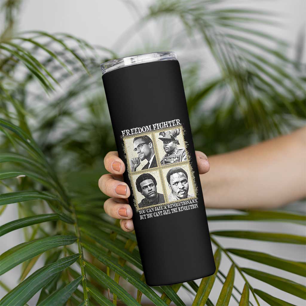Freedom Fighters Heritage Skinny Tumbler Malcolm X Marcus Garvey Huey P Newton Steve Biko Revolution - Wonder Print Shop