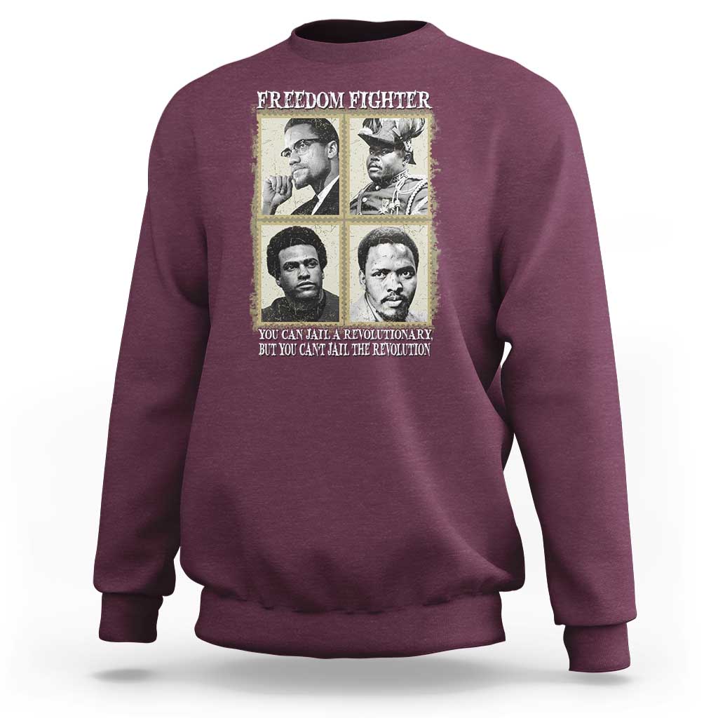 Freedom Fighters Heritage Sweatshirt Malcolm X Marcus Garvey Huey P Newton Steve Biko Revolution - Wonder Print Shop