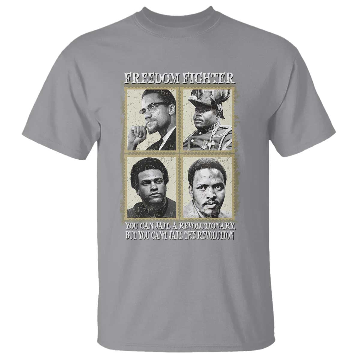 Freedom Fighters Heritage T Shirt Malcolm X Marcus Garvey Huey P Newton Steve Biko Revolution - Wonder Print Shop