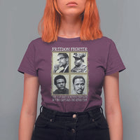 Freedom Fighters Heritage T Shirt For Women Malcolm X Marcus Garvey Huey P Newton Steve Biko Revolution - Wonder Print Shop