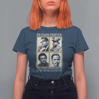 Freedom Fighters Heritage T Shirt For Women Malcolm X Marcus Garvey Huey P Newton Steve Biko Revolution - Wonder Print Shop