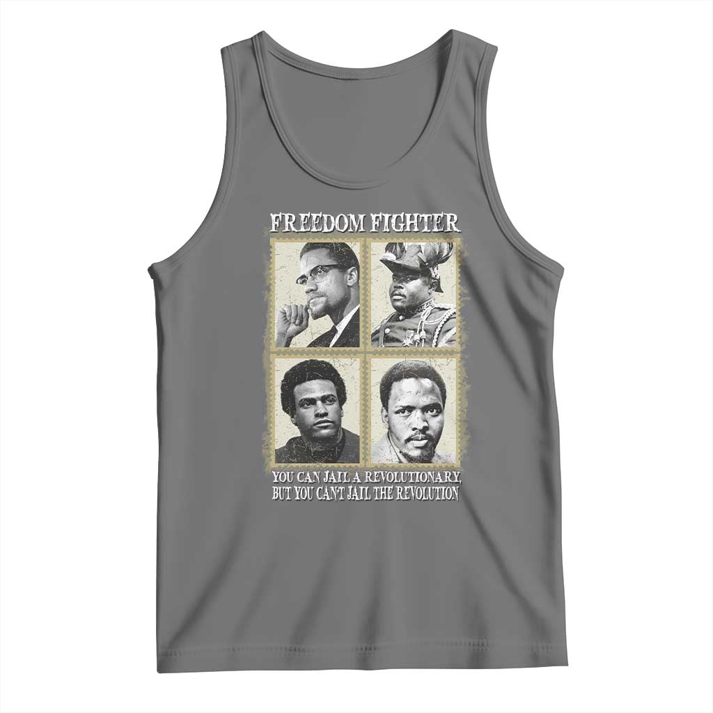 Freedom Fighters Heritage Tank Top Malcolm X Marcus Garvey Huey P Newton Steve Biko Revolution - Wonder Print Shop