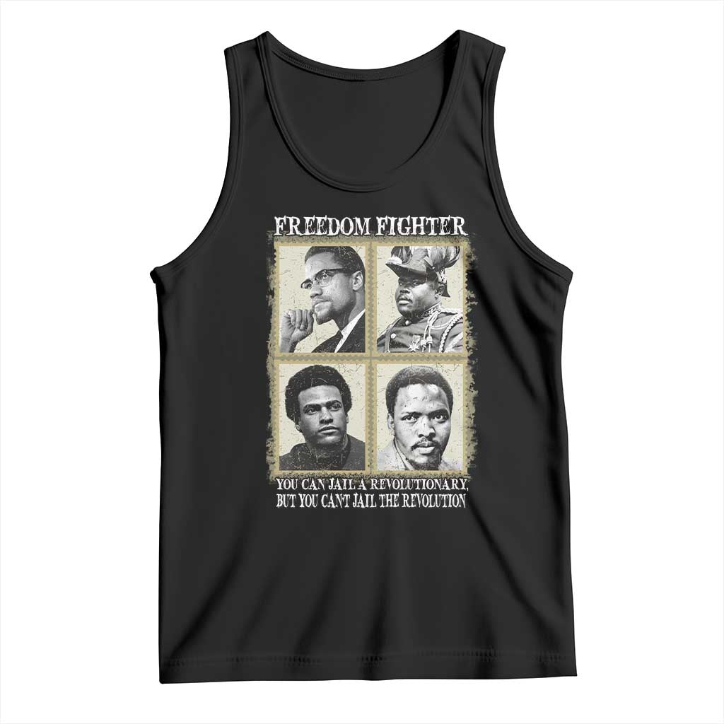 Freedom Fighters Heritage Tank Top Malcolm X Marcus Garvey Huey P Newton Steve Biko Revolution - Wonder Print Shop