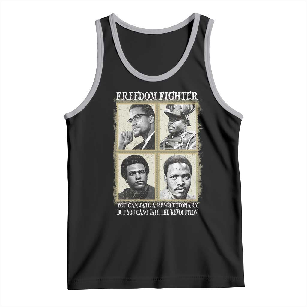 Freedom Fighters Heritage Tank Top Malcolm X Marcus Garvey Huey P Newton Steve Biko Revolution - Wonder Print Shop