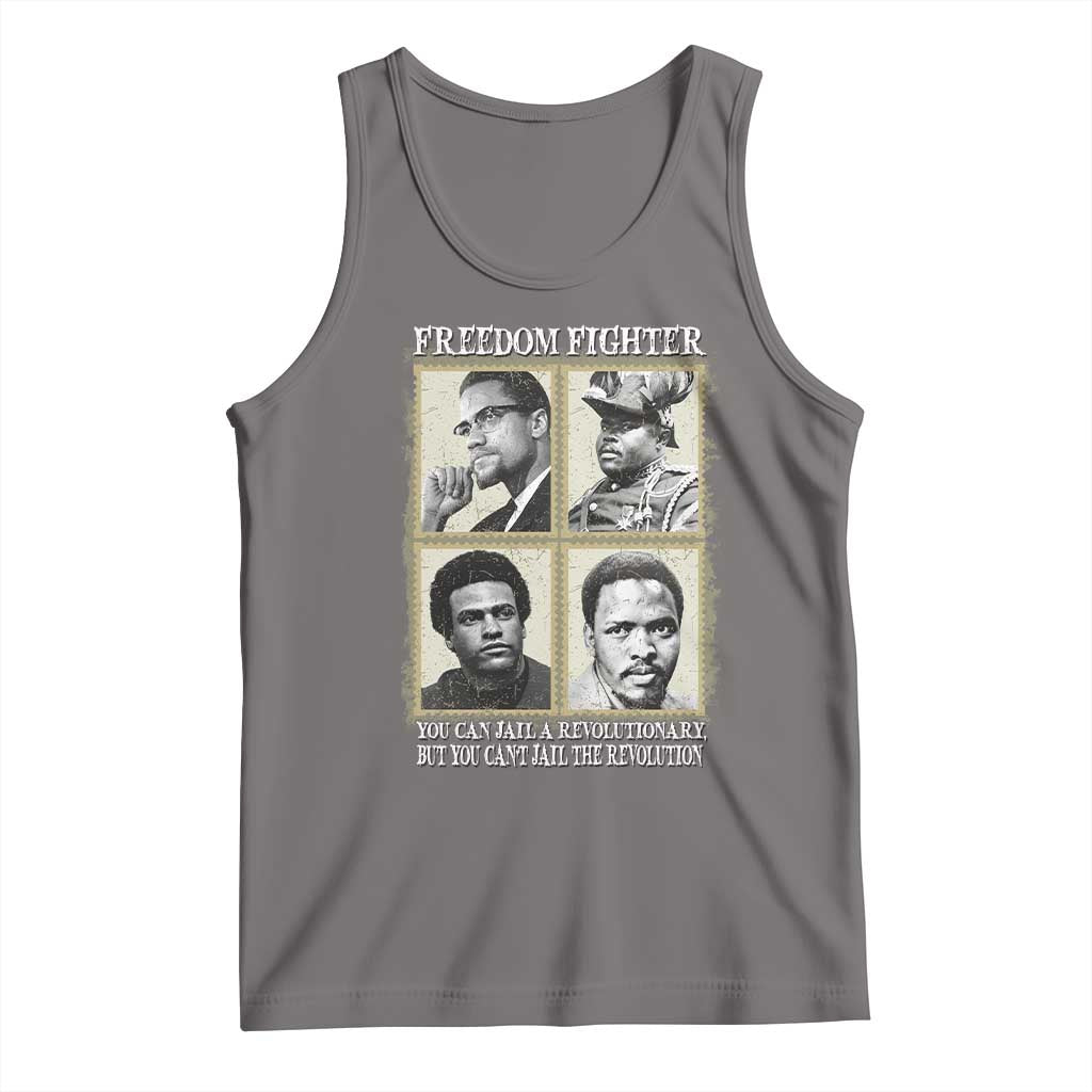 Freedom Fighters Heritage Tank Top Malcolm X Marcus Garvey Huey P Newton Steve Biko Revolution - Wonder Print Shop