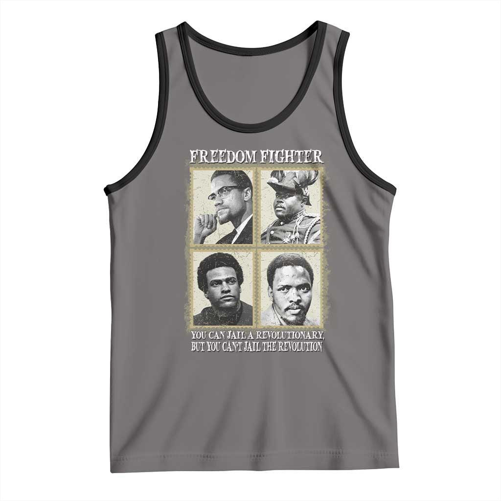 Freedom Fighters Heritage Tank Top Malcolm X Marcus Garvey Huey P Newton Steve Biko Revolution - Wonder Print Shop