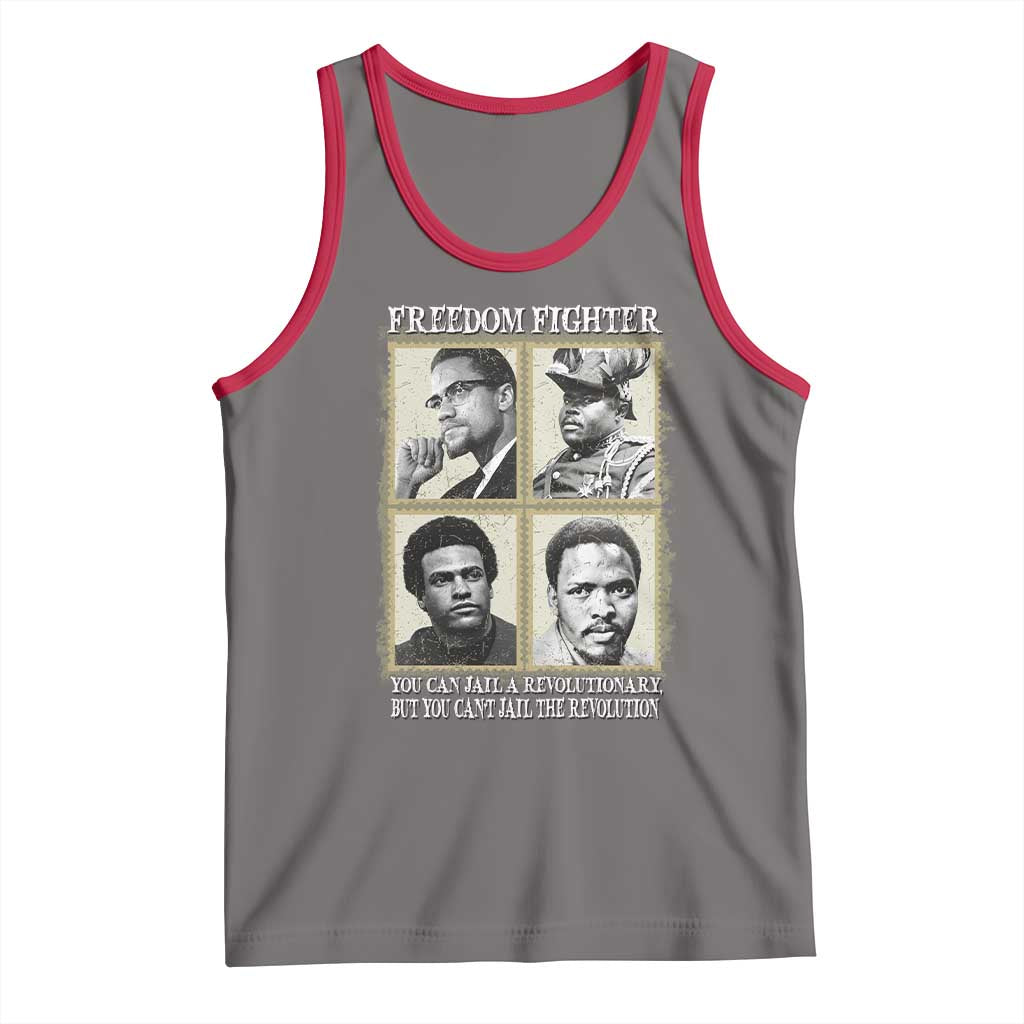 Freedom Fighters Heritage Tank Top Malcolm X Marcus Garvey Huey P Newton Steve Biko Revolution - Wonder Print Shop