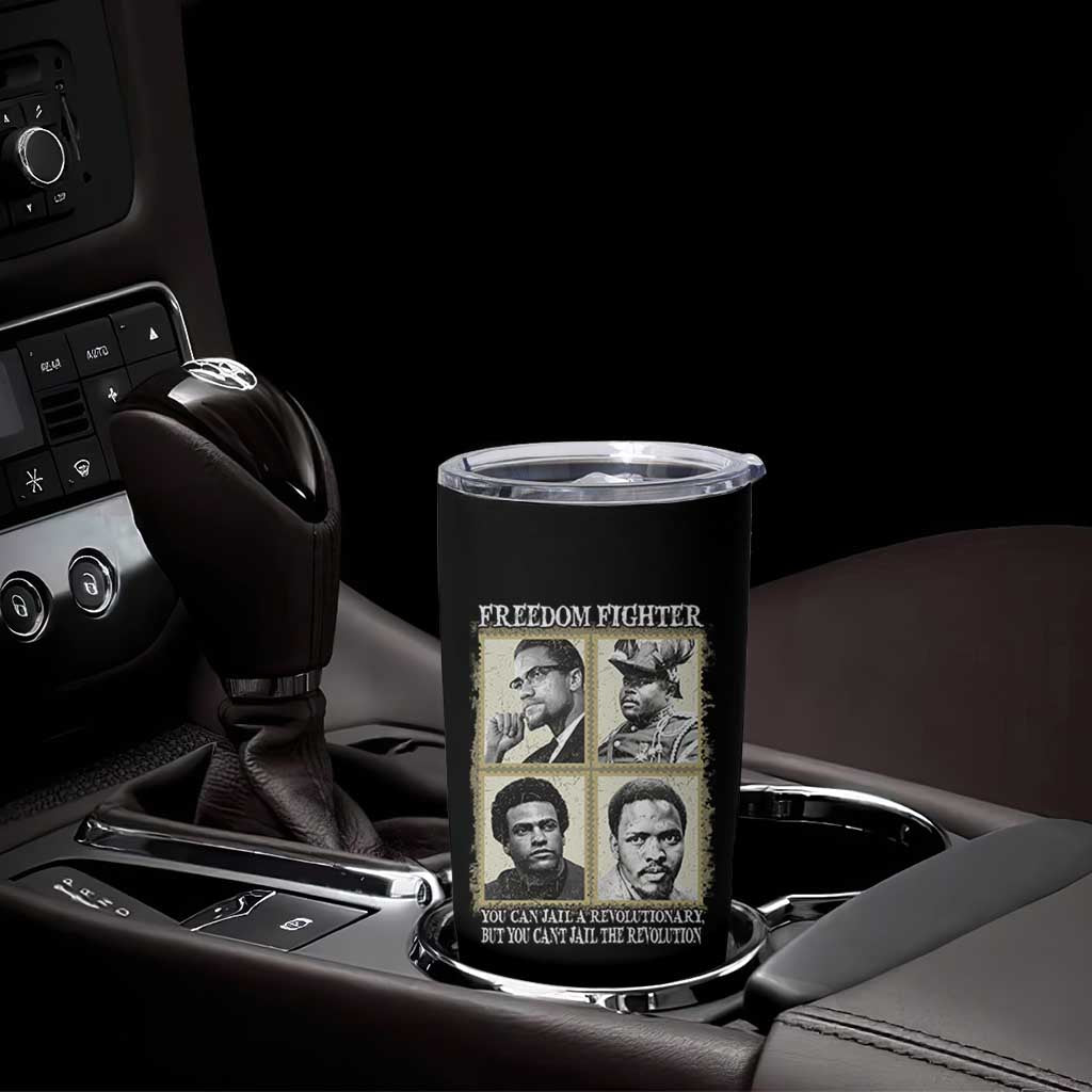 Freedom Fighters Heritage Tumbler Cup Malcolm X Marcus Garvey Huey P Newton Steve Biko Revolution - Wonder Print Shop