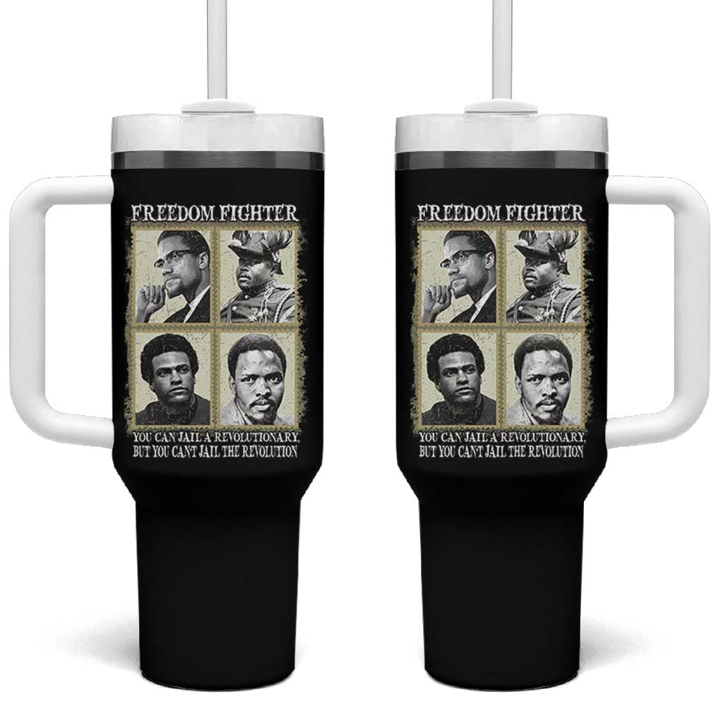 Freedom Fighters Heritage Tumbler With Handle Malcolm X Marcus Garvey Huey P Newton Steve Biko Revolution - Wonder Print Shop