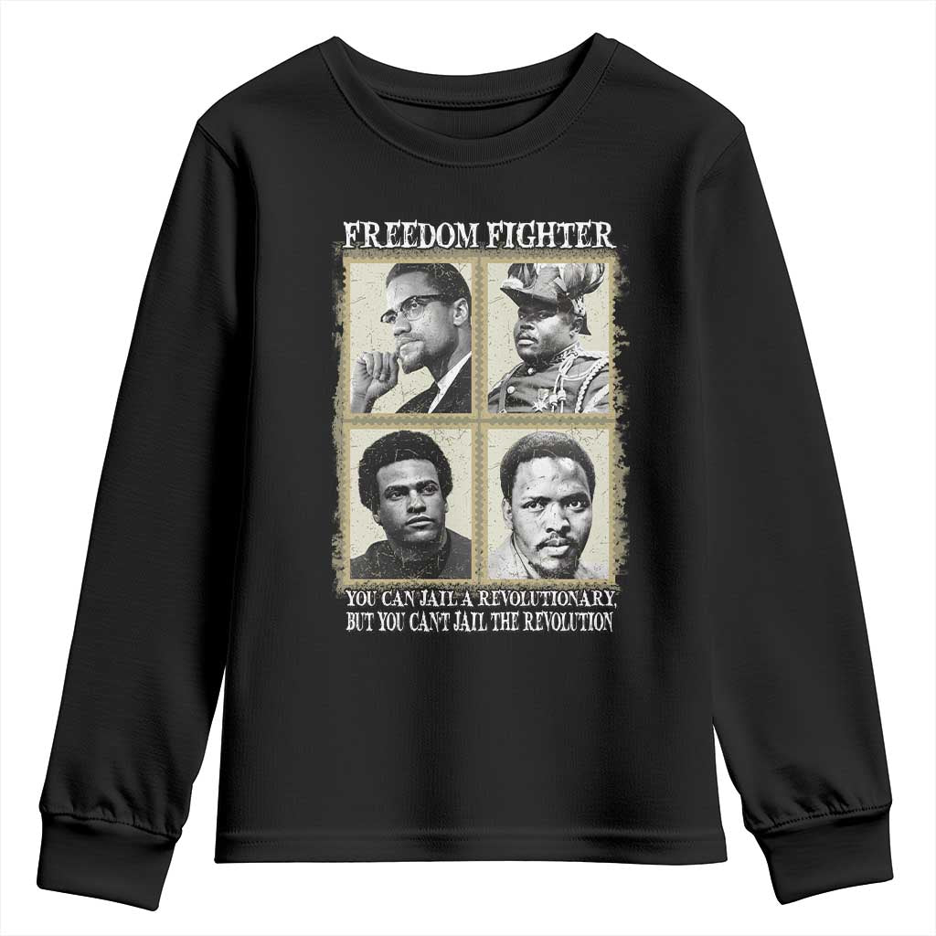 Freedom Fighters Heritage Youth Sweatshirt Malcolm X Marcus Garvey Huey P Newton Steve Biko Revolution - Wonder Print Shop