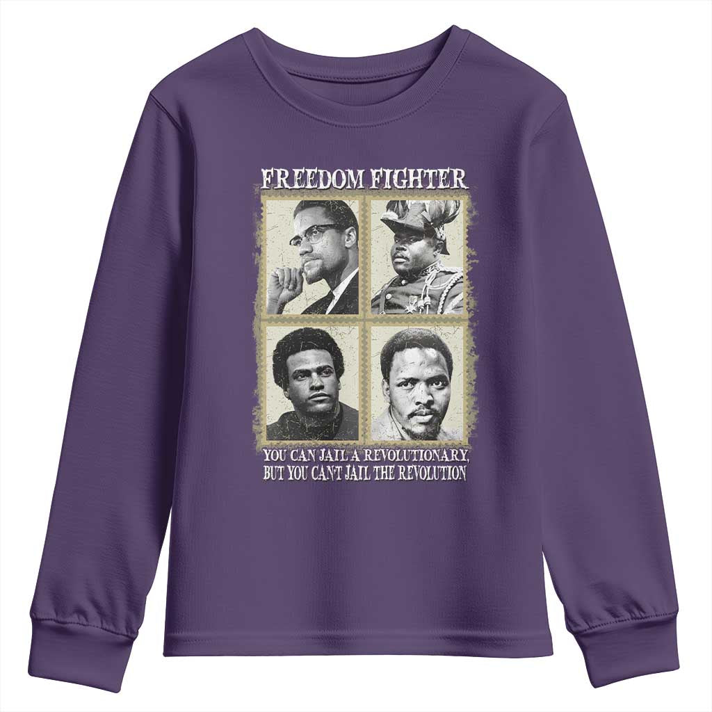 Freedom Fighters Heritage Youth Sweatshirt Malcolm X Marcus Garvey Huey P Newton Steve Biko Revolution - Wonder Print Shop