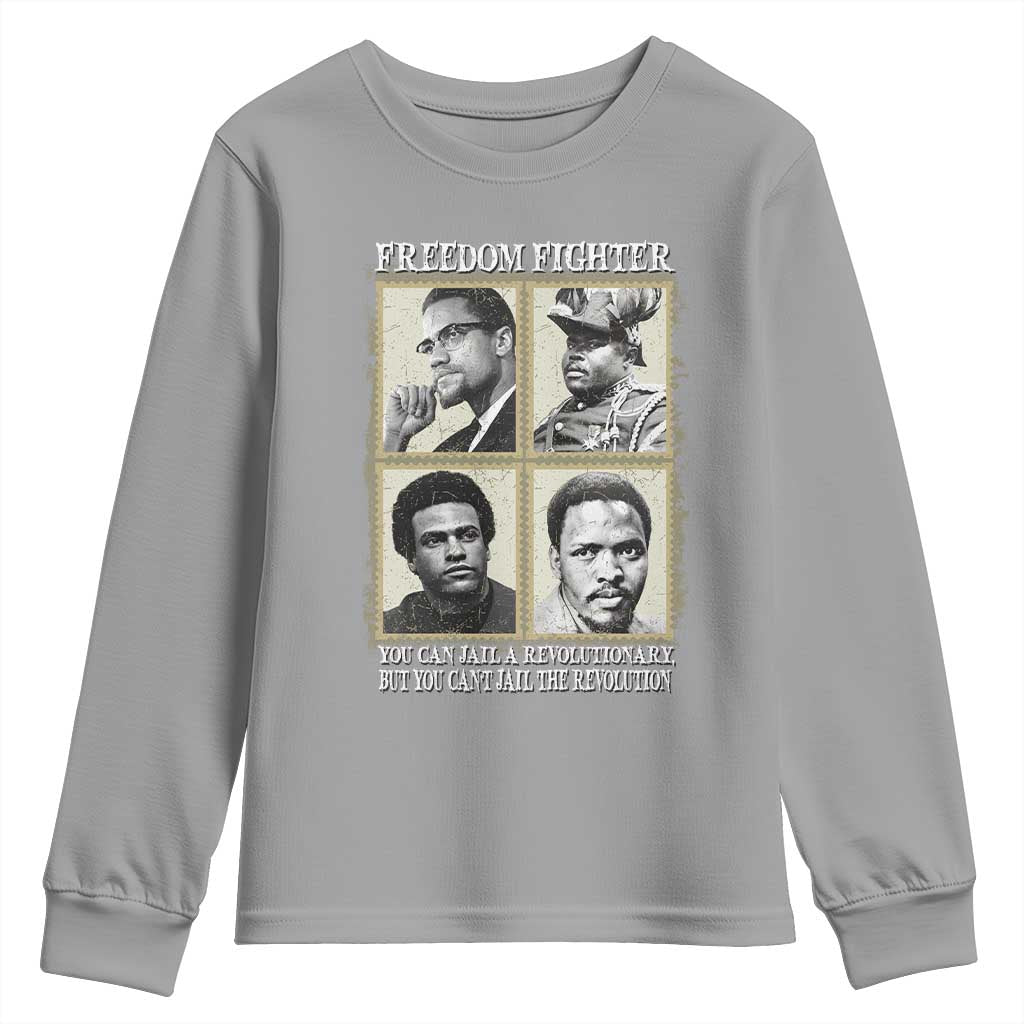 Freedom Fighters Heritage Youth Sweatshirt Malcolm X Marcus Garvey Huey P Newton Steve Biko Revolution - Wonder Print Shop