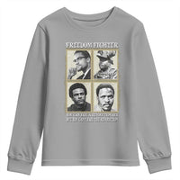 Freedom Fighters Heritage Youth Sweatshirt Malcolm X Marcus Garvey Huey P Newton Steve Biko Revolution - Wonder Print Shop