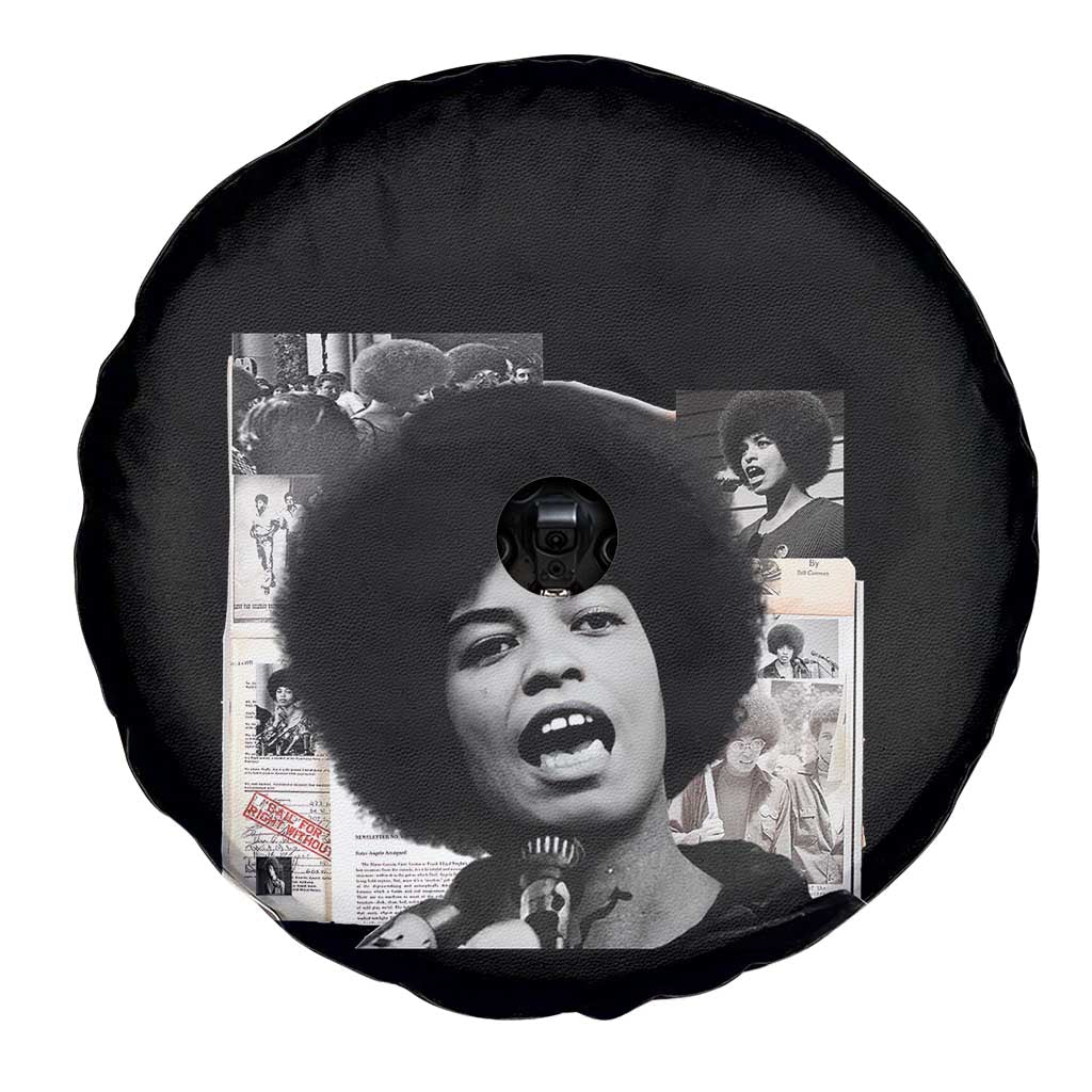 Angela Davis Spare Tire Cover Raise Your Voice Revolutionary Power Liberation - Wonder Print Shop