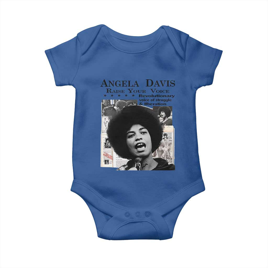 Angela Davis Baby Onesie Raise Your Voice Revolutionary Power Liberation - Wonder Print Shop