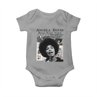 Angela Davis Baby Onesie Raise Your Voice Revolutionary Power Liberation - Wonder Print Shop