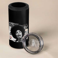 Angela Davis 4 in 1 Can Cooler Tumbler Raise Your Voice Revolutionary Power Liberation - Wonder Print Shop