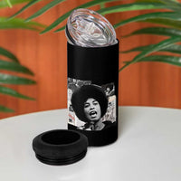 Angela Davis 4 in 1 Can Cooler Tumbler Raise Your Voice Revolutionary Power Liberation - Wonder Print Shop