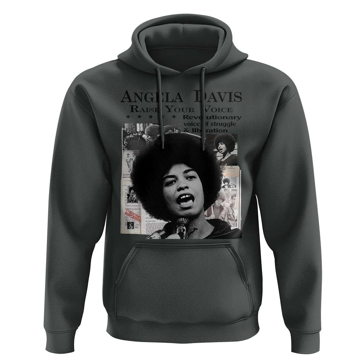 Angela Davis Hoodie Raise Your Voice Revolutionary Power Liberation - Wonder Print Shop