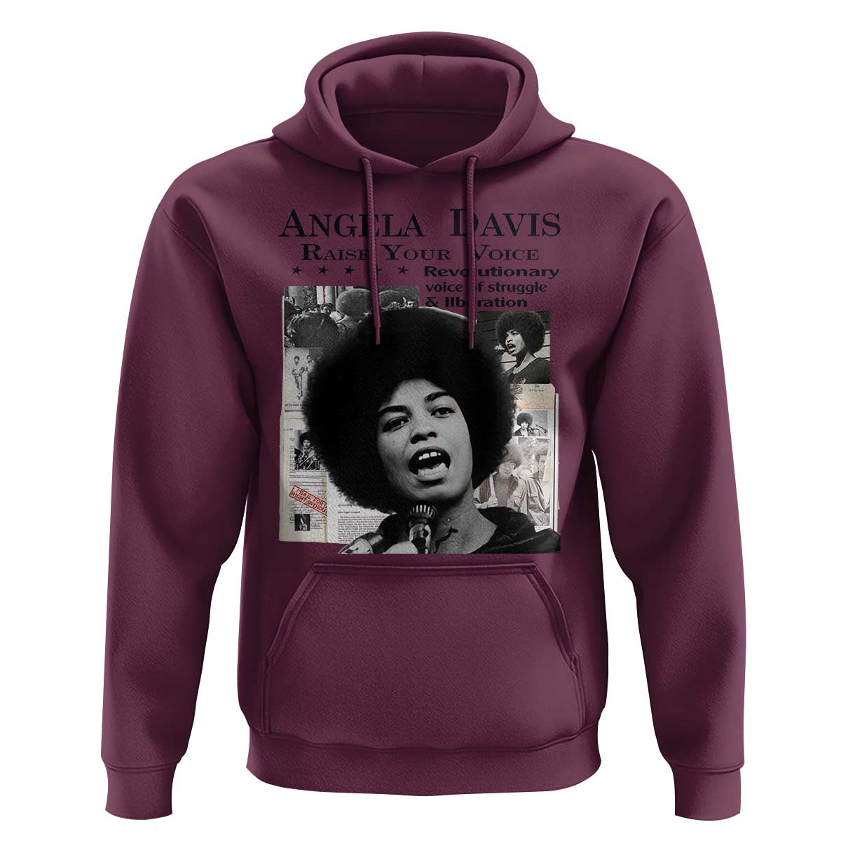 Angela Davis Hoodie Raise Your Voice Revolutionary Power Liberation - Wonder Print Shop
