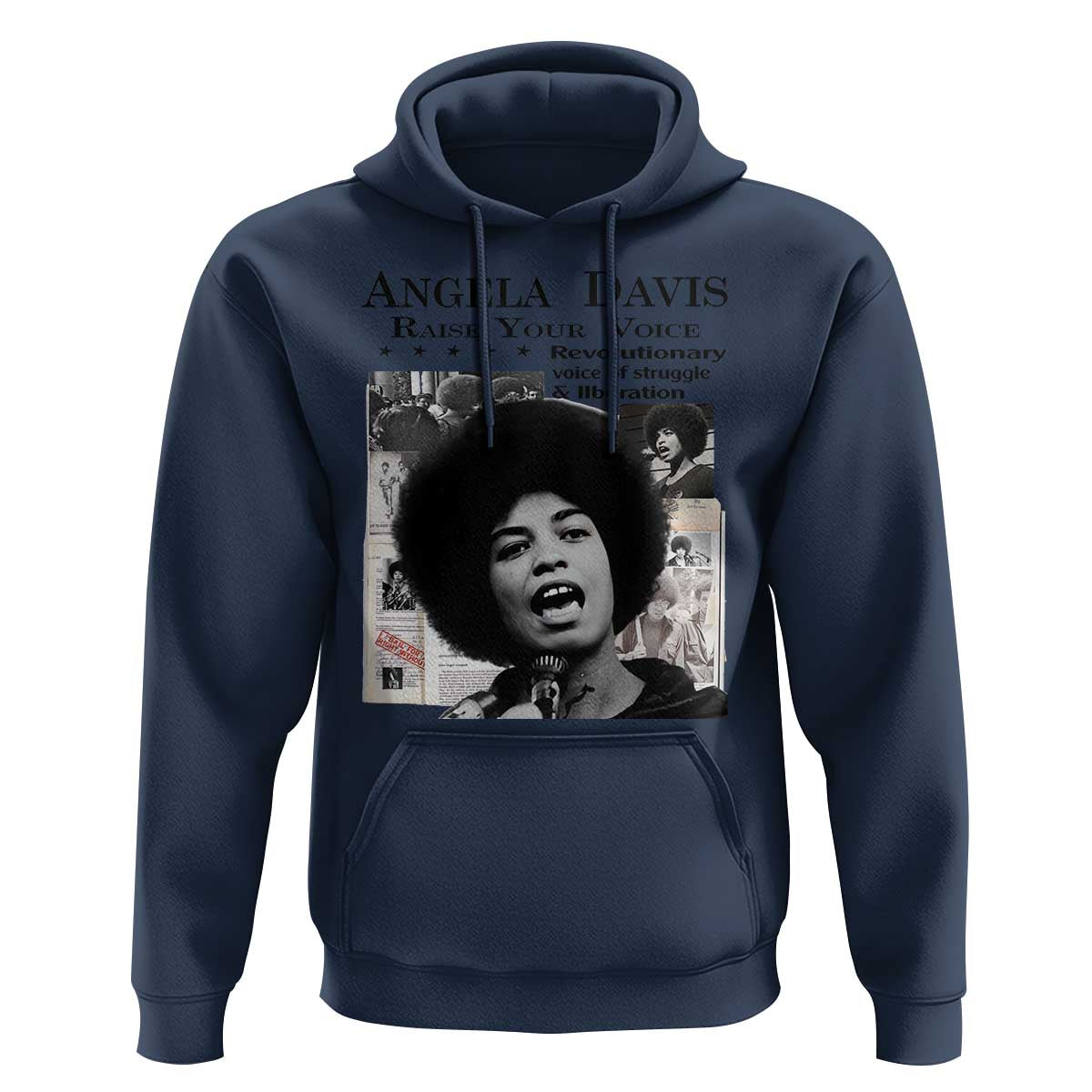 Angela Davis Hoodie Raise Your Voice Revolutionary Power Liberation - Wonder Print Shop