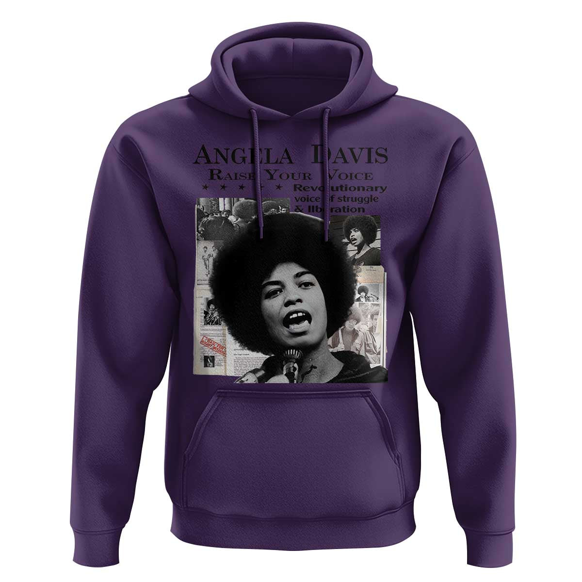 Angela Davis Hoodie Raise Your Voice Revolutionary Power Liberation - Wonder Print Shop
