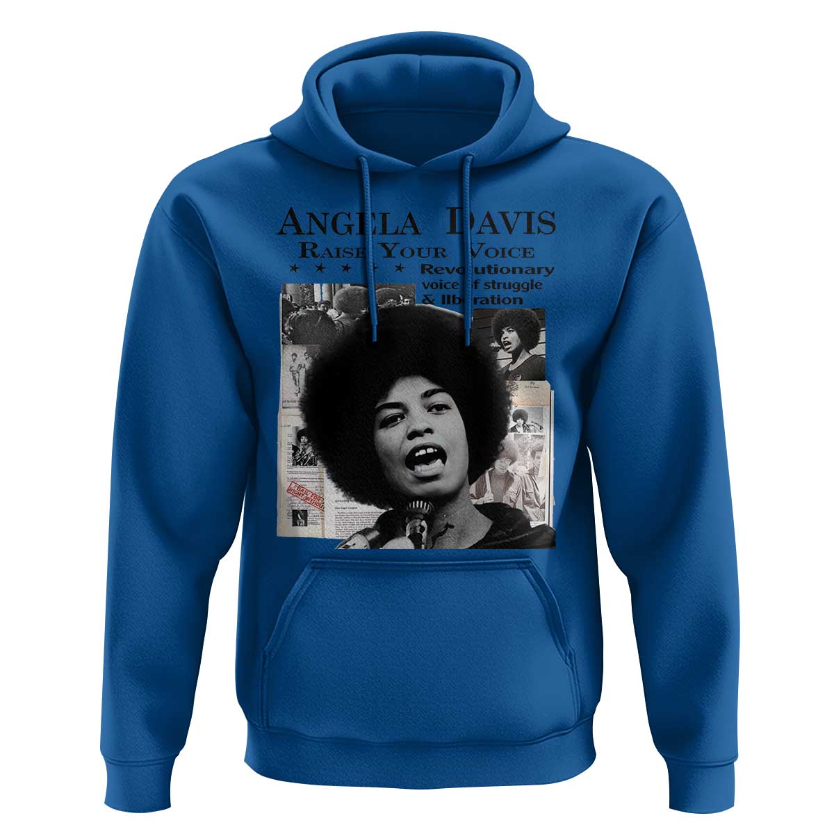Angela Davis Hoodie Raise Your Voice Revolutionary Power Liberation - Wonder Print Shop